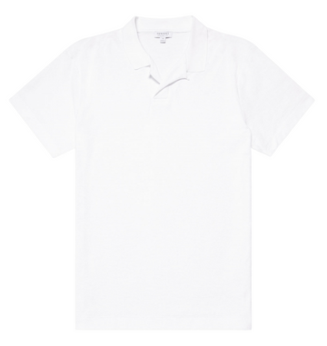 Towelling Polo Shirt White