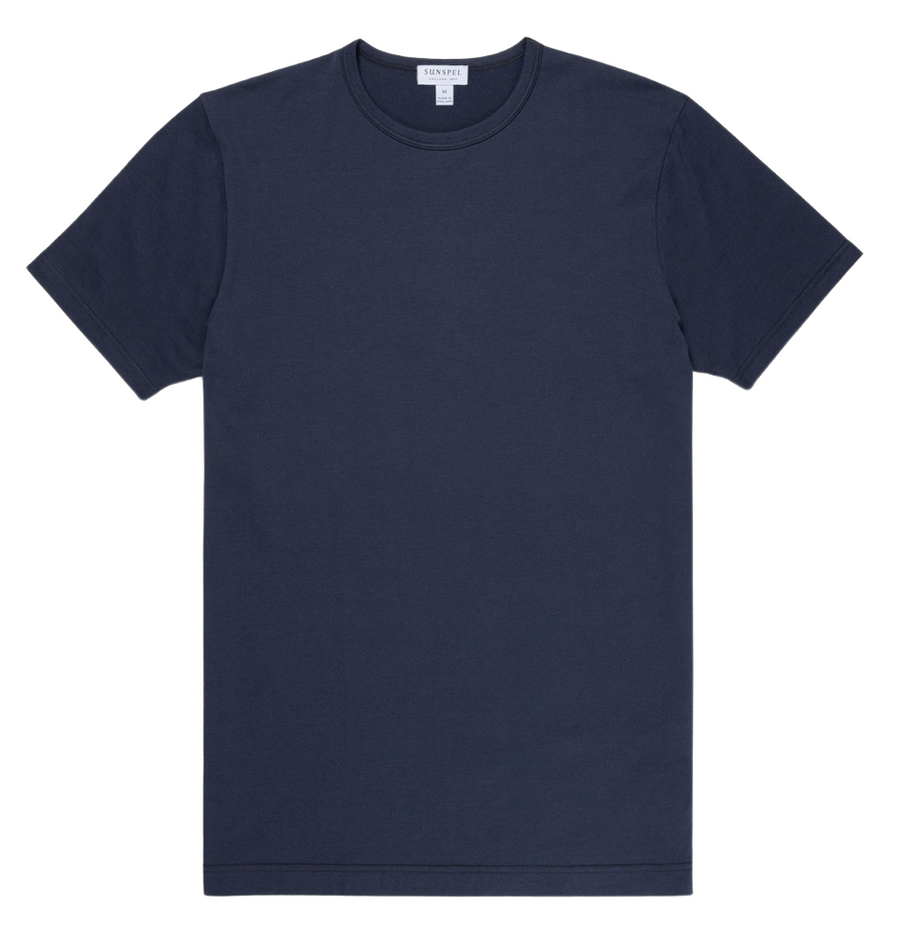 Short Sleeve Classic Crew Neck T-Shirt Navy
