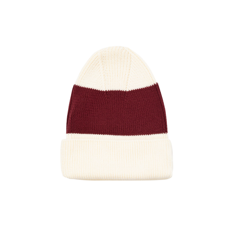 garbstore The English Difference Stripe Beanie Burgundy OS