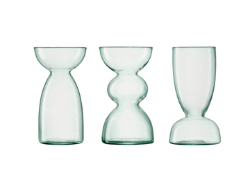 Canopy Trio Vase Set H13cm Clear