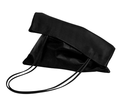 Black Slim Lamb Sak Woven Shoulder Bag