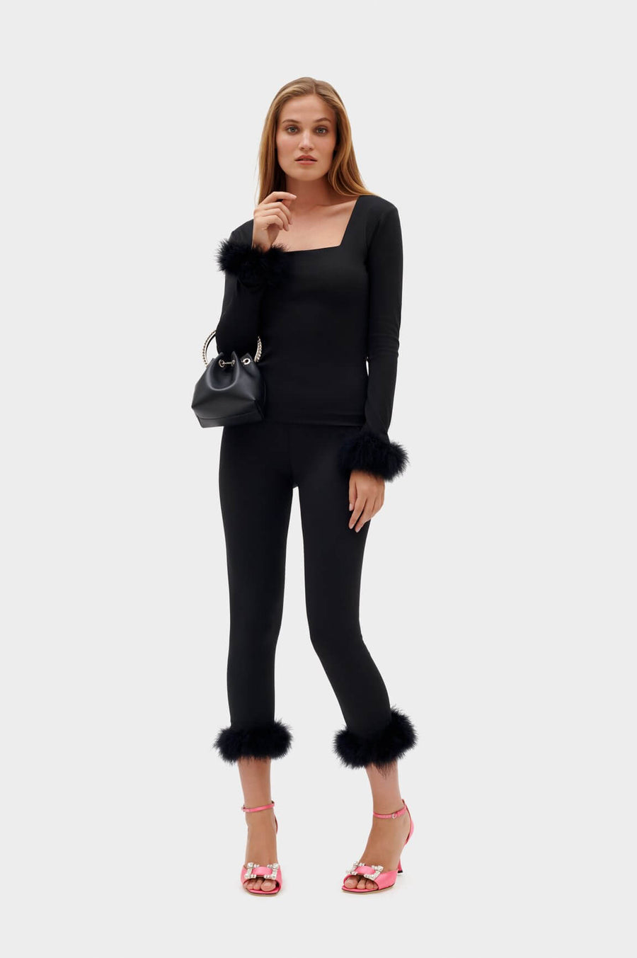 The Weekend Chic Set With Leggings Black