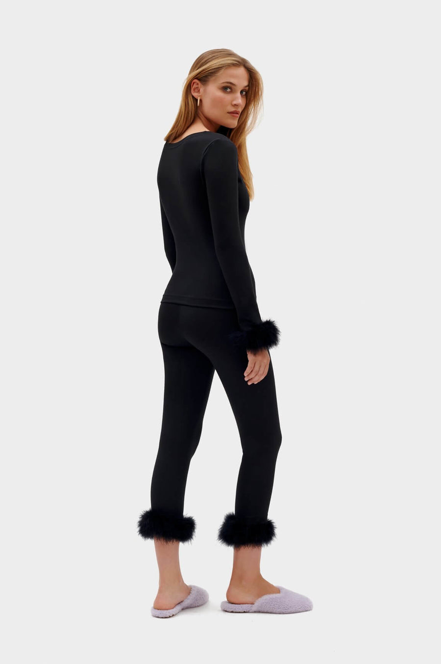 The Weekend Chic Set With Leggings Black
