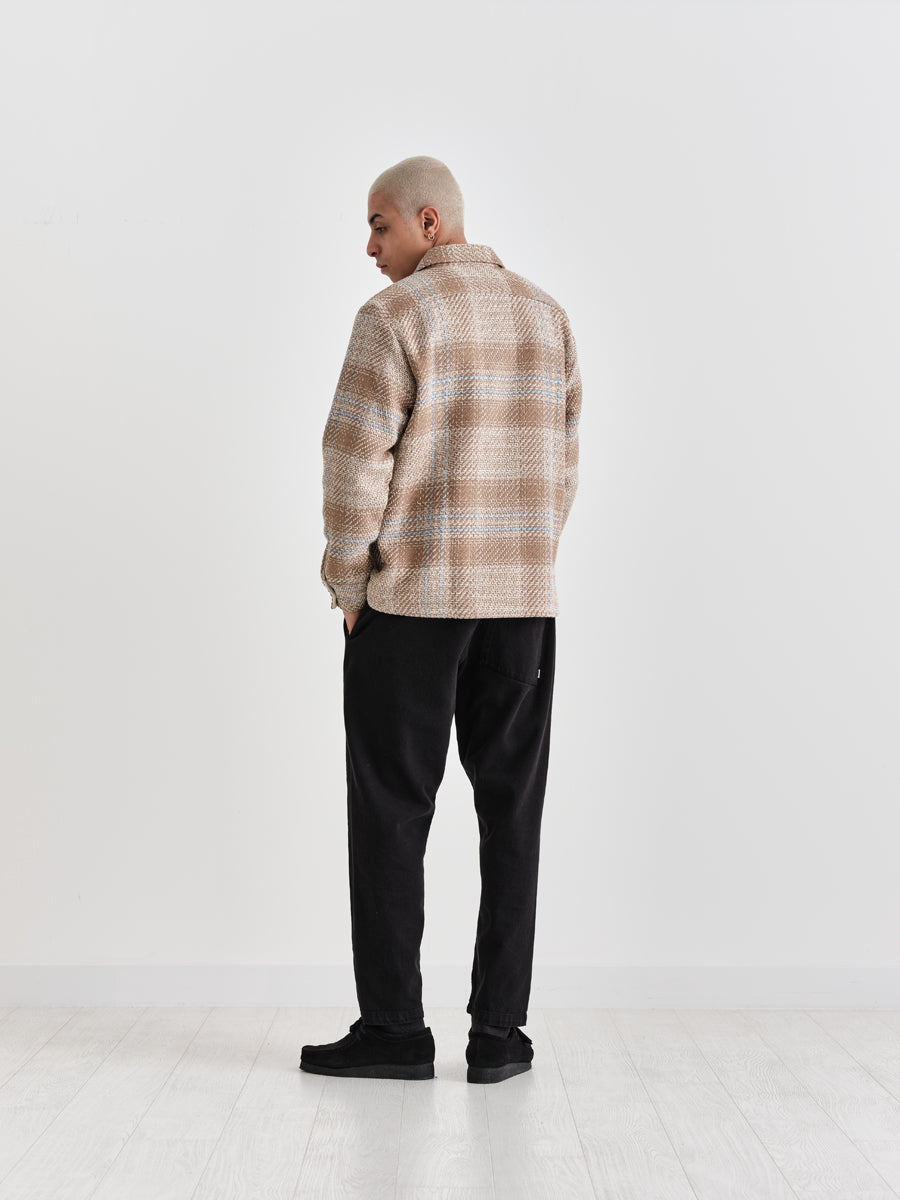 Whiting Overshirt Ombre Giant Wndwpne Beige
