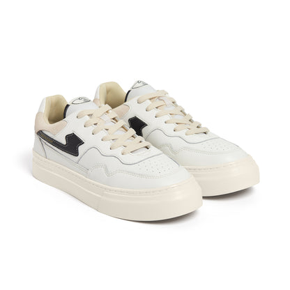 Pearl S-Strike Leather White-Black (men)