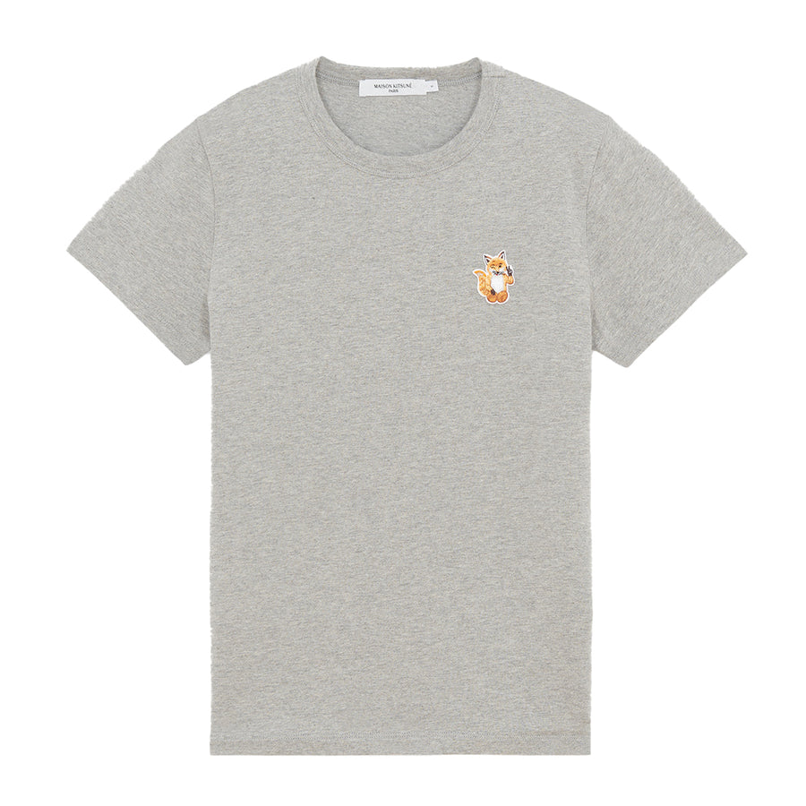 All Right Fox Patch Classic Tee-Shirt Grey Melange