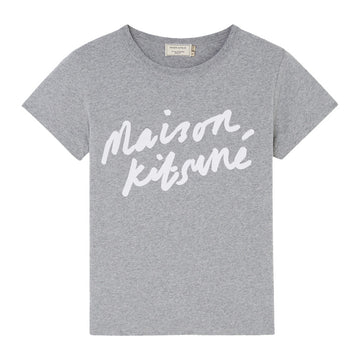 Handwriting Classic Tee-Shirt Grey Melange (women)