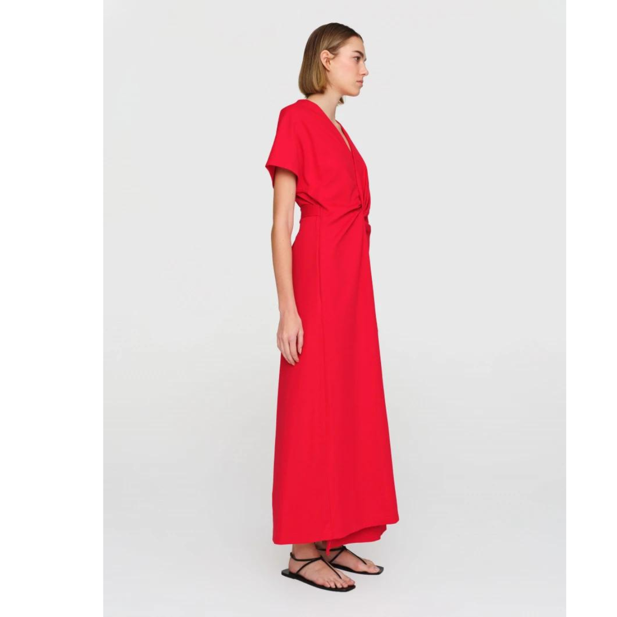In Good Company l dresses for women - ANDRIYA Cotton Jersey Dress l red l kapok In Good Company l dresses for women - ANDRIYA Cotton Jersey Dress l red l kapok