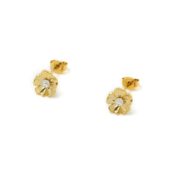 Cherry Blossom Stud Earrings Gold & SP