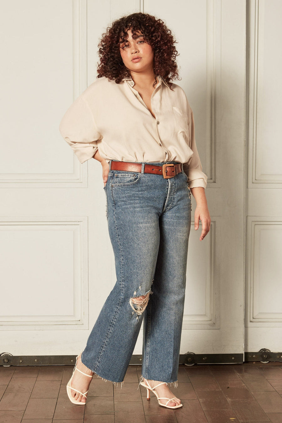 The Mikey Wide Leg Flare Jean Short Circuit