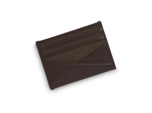 Leather Cardholder Army Dark Brown