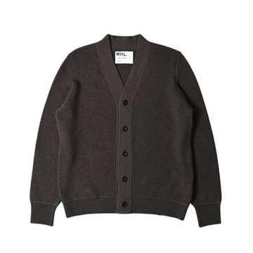 Flatlock Cardigan Pure Wool /Ihr Dark Khaki
