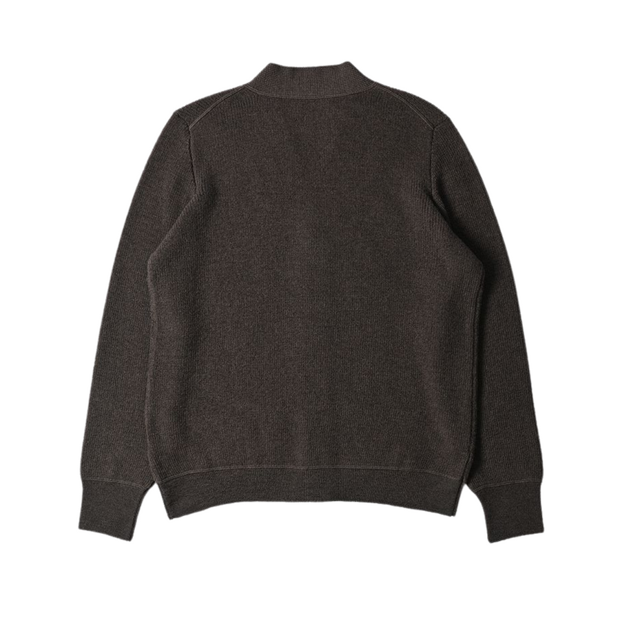 Flatlock Cardigan Pure Wool /Ihr Dark Khaki