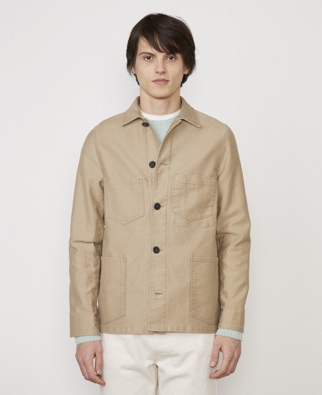 Corentin Jacket french cotton moleskine khaki