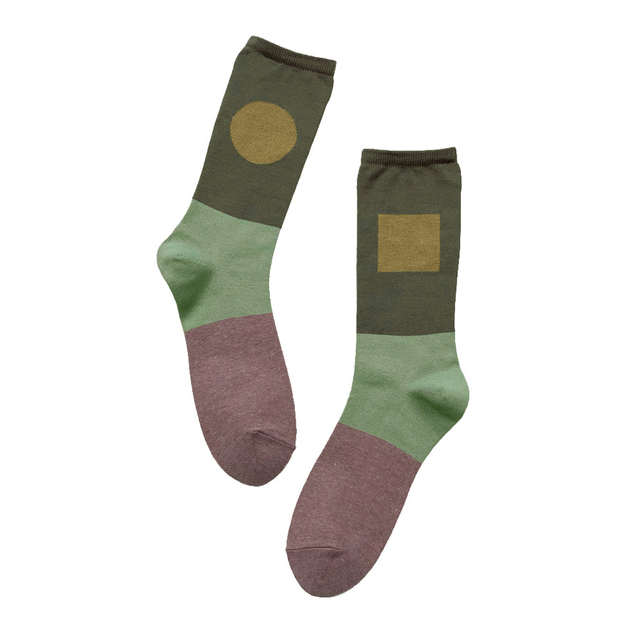 Socks One Pair Man Dark Green OS
