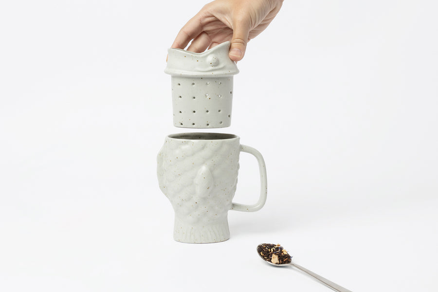 Taiyaki Tea Mug Infuser Cream