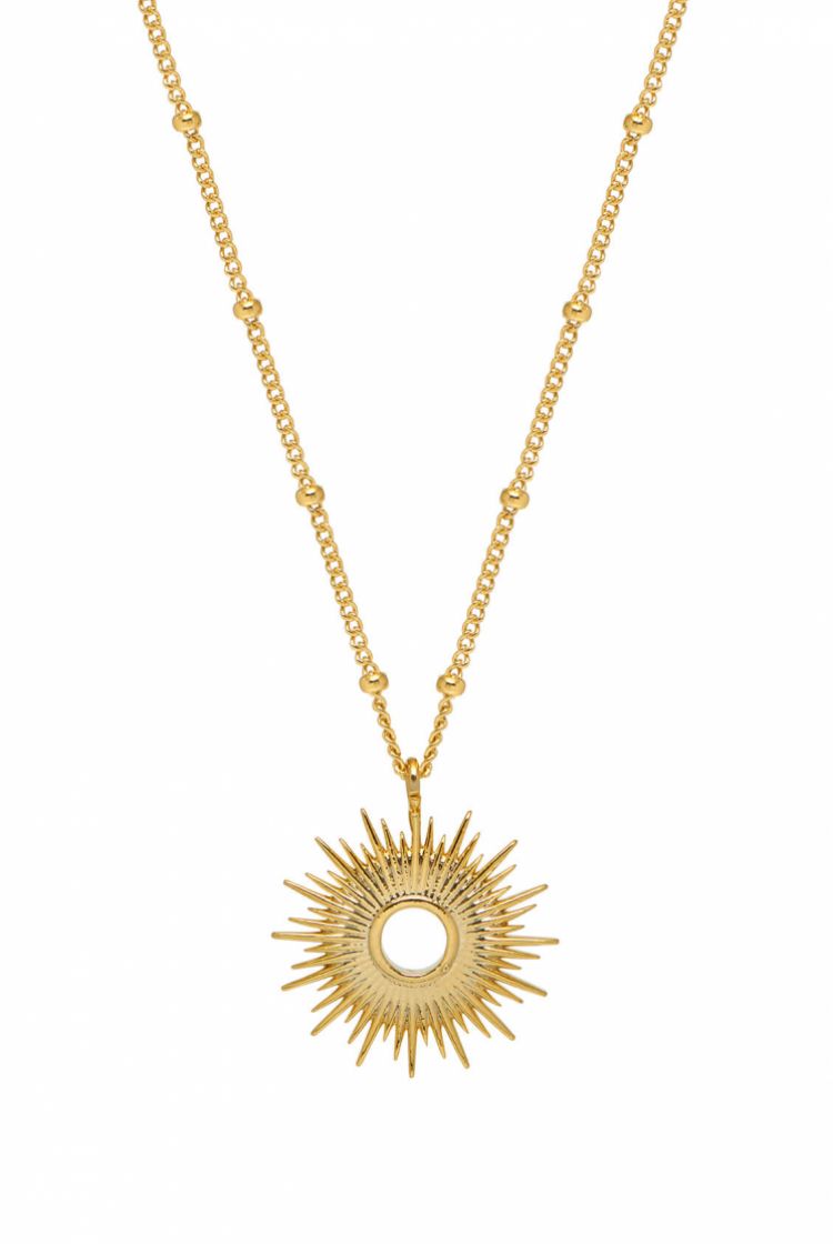 Full Sunburst Necklace - Gold Plated