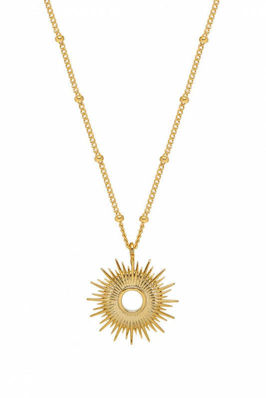 Full Sunburst Necklace - Gold Plated