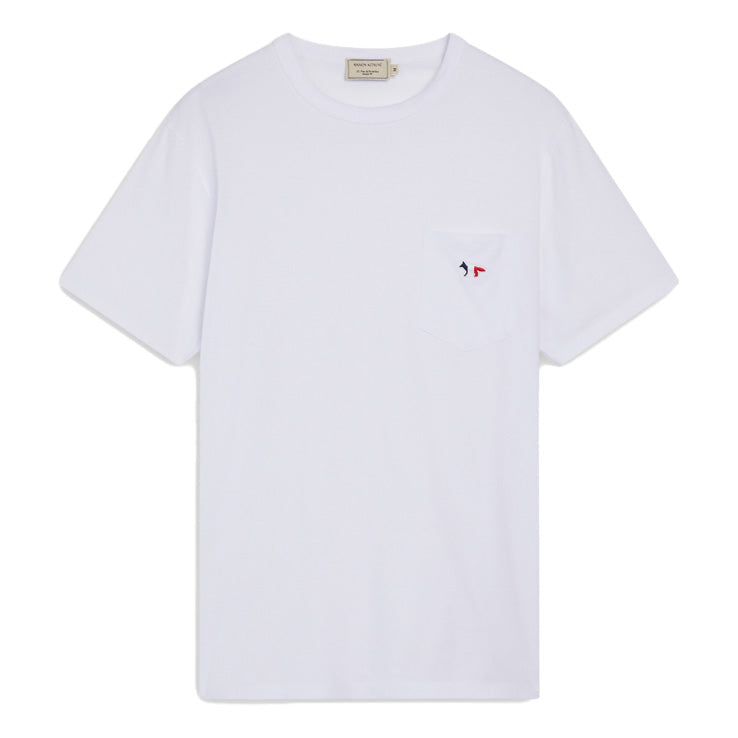 Tricolor Fox Patch Classic Pocket Tee-Shirt White (men)