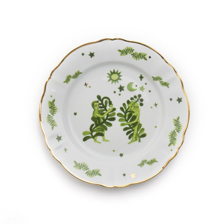 Dinner Plate Cm26.5 Floral Decal