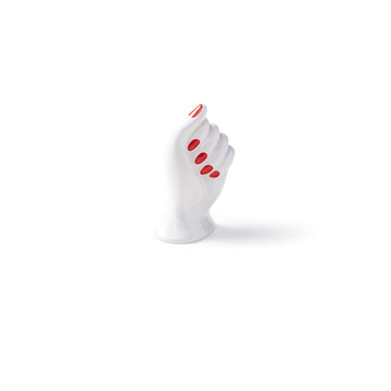 Ceramic Hand Vase Red Nail H.14.5Cm