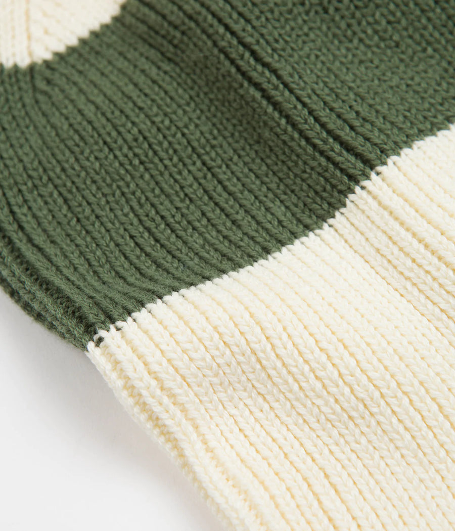 Garbstore The English Difference Stripe Beanie Green OS detail