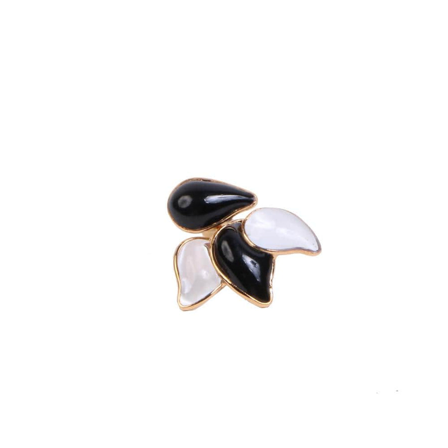 Seaflower S Single Jacket Pierced Earring BK Clea OS