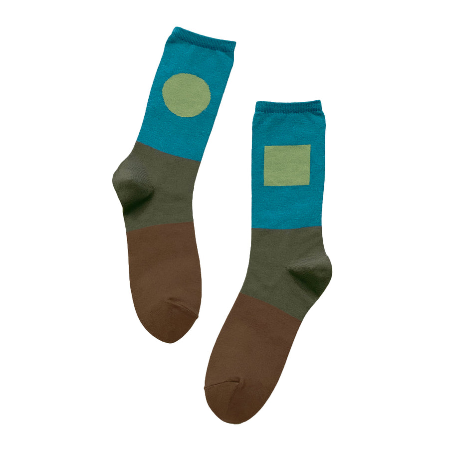 Socks One Pair Man Green OS