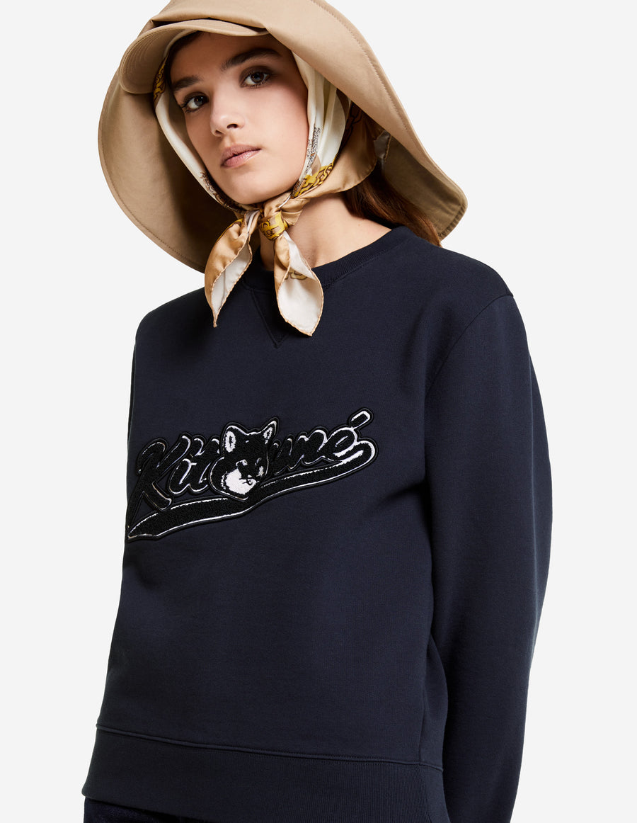 Varsity Fox Regular Sweatshirt Dark Navy (women)