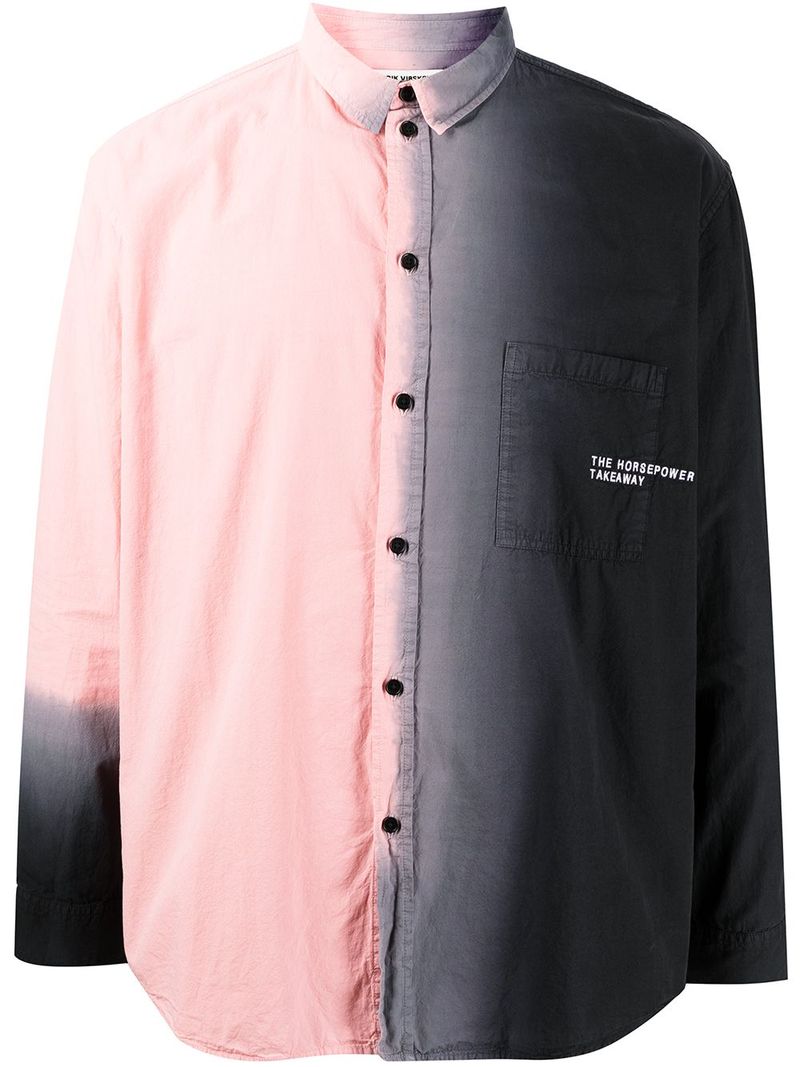 Dip Dye Shirt Pink And Black
