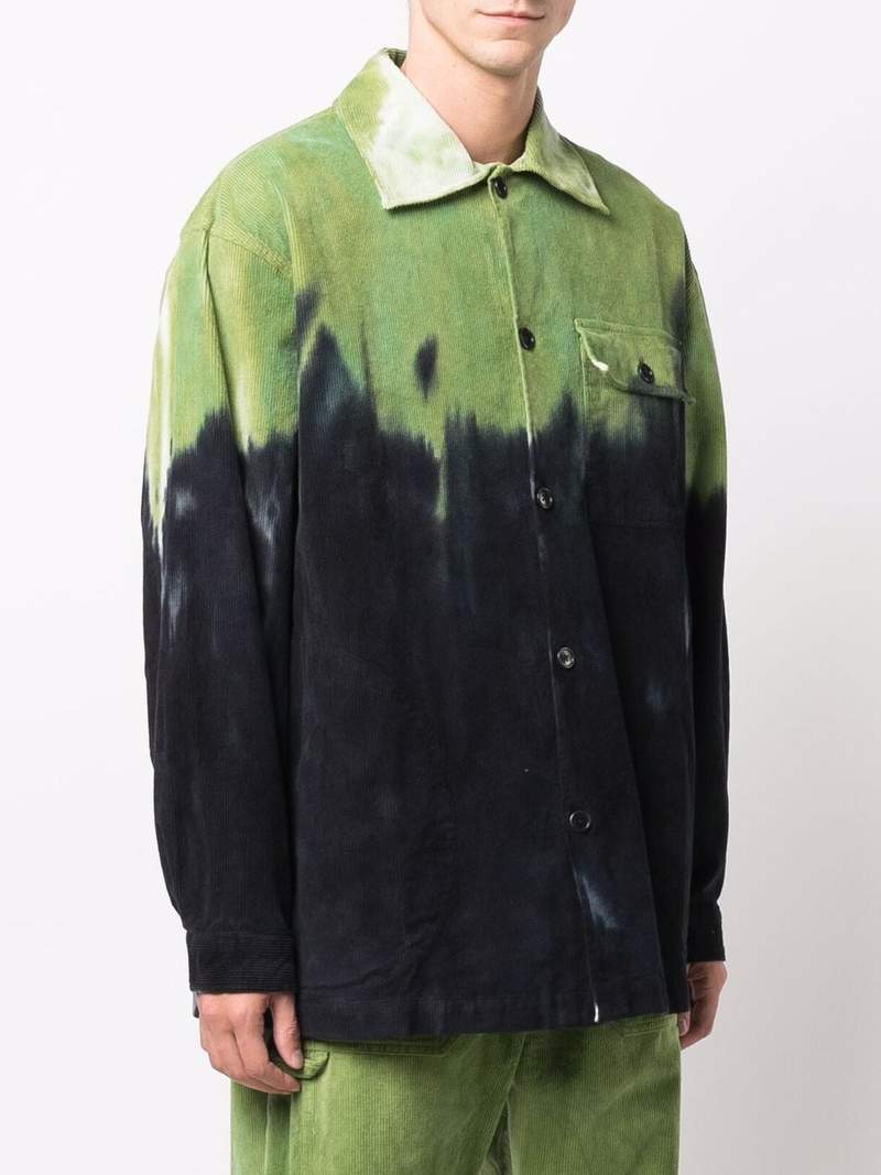 Crumpet Corduroy Shirt Black And Green
