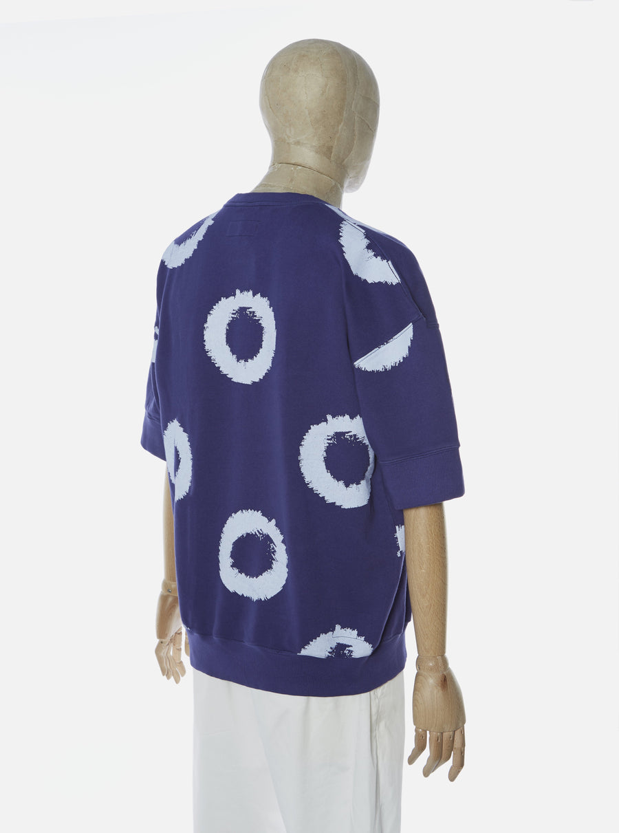 Oversized SS Crew Loopback Donuts Ink Blue