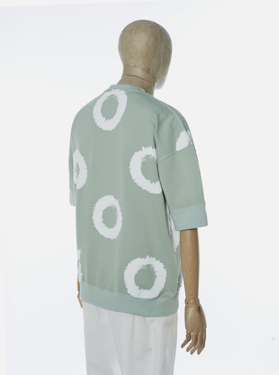 Oversized SS Crew Loopback Donuts Cool Green