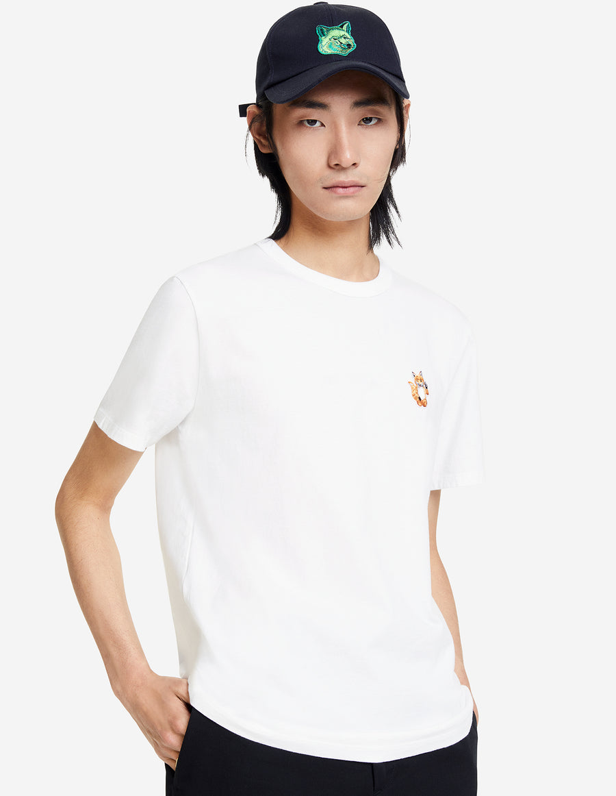 All Right Fox Patch Classic Tee-Shirt White (Men)