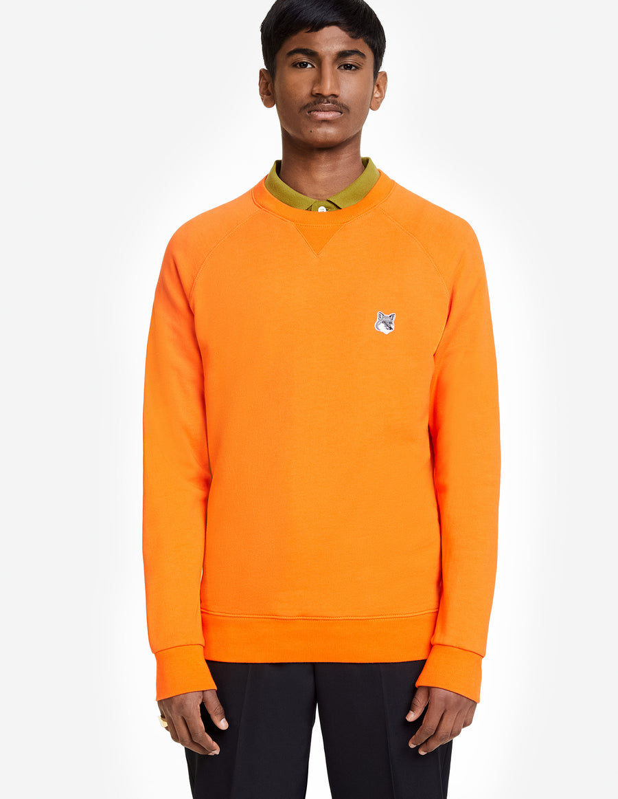 Grey Fox Head Patch Classic Sweatshirt Orange