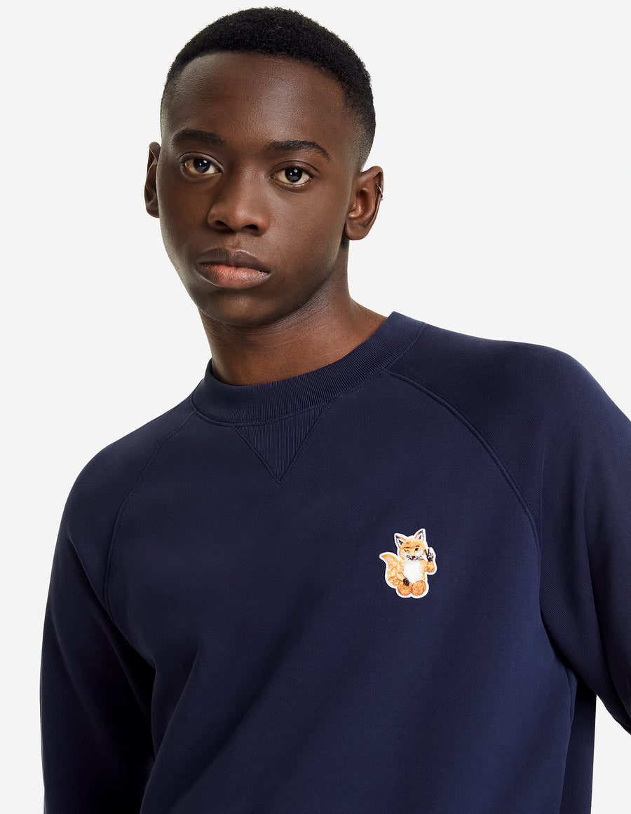 All Right Fox Patch Classic Sweatshirt  Navy