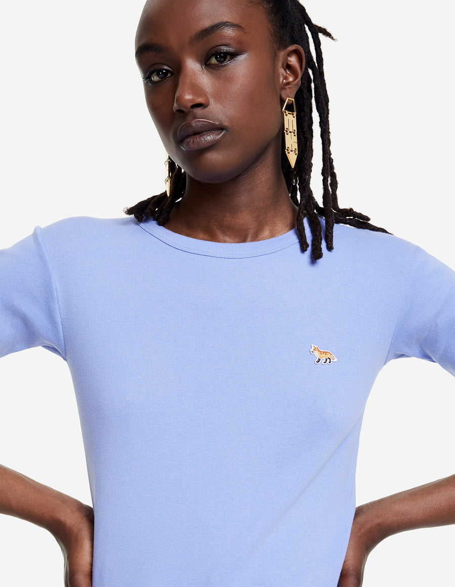 Baby Fox Patch Fitted Tee-Shirt Provencal Blue (women)