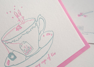 Letterpress Card - My Cup Of Tea