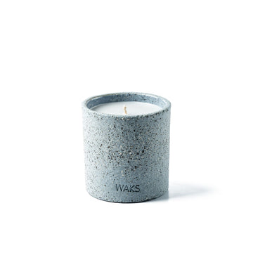 Grey Clay Ceramic Candle-All Grey/Geranium & Basil