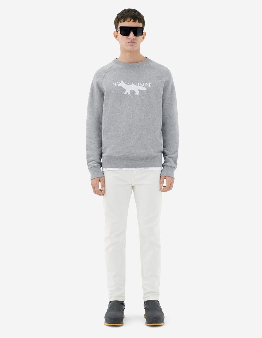 Fox Stamp Clean Sweatshirt Grey Melange (men)