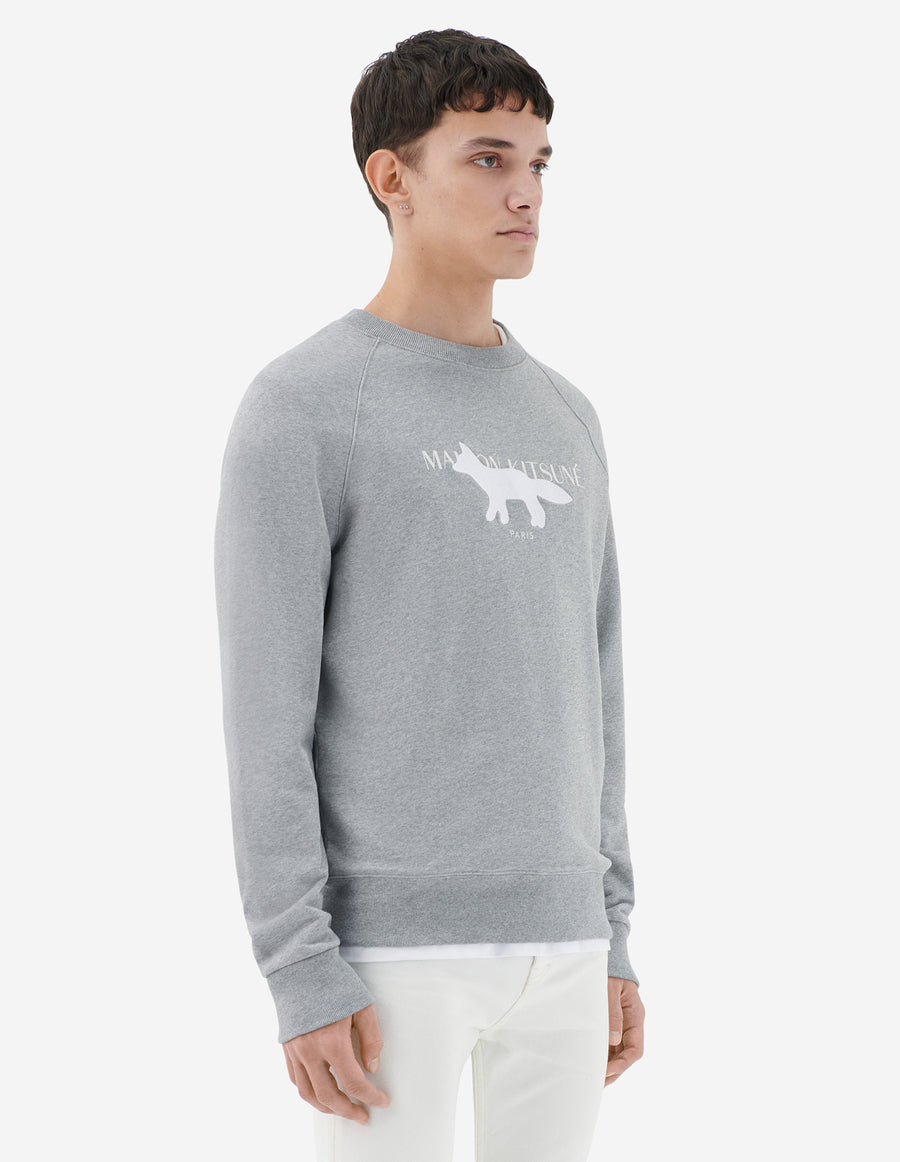 Fox Stamp Clean Sweatshirt Grey Melange (men)