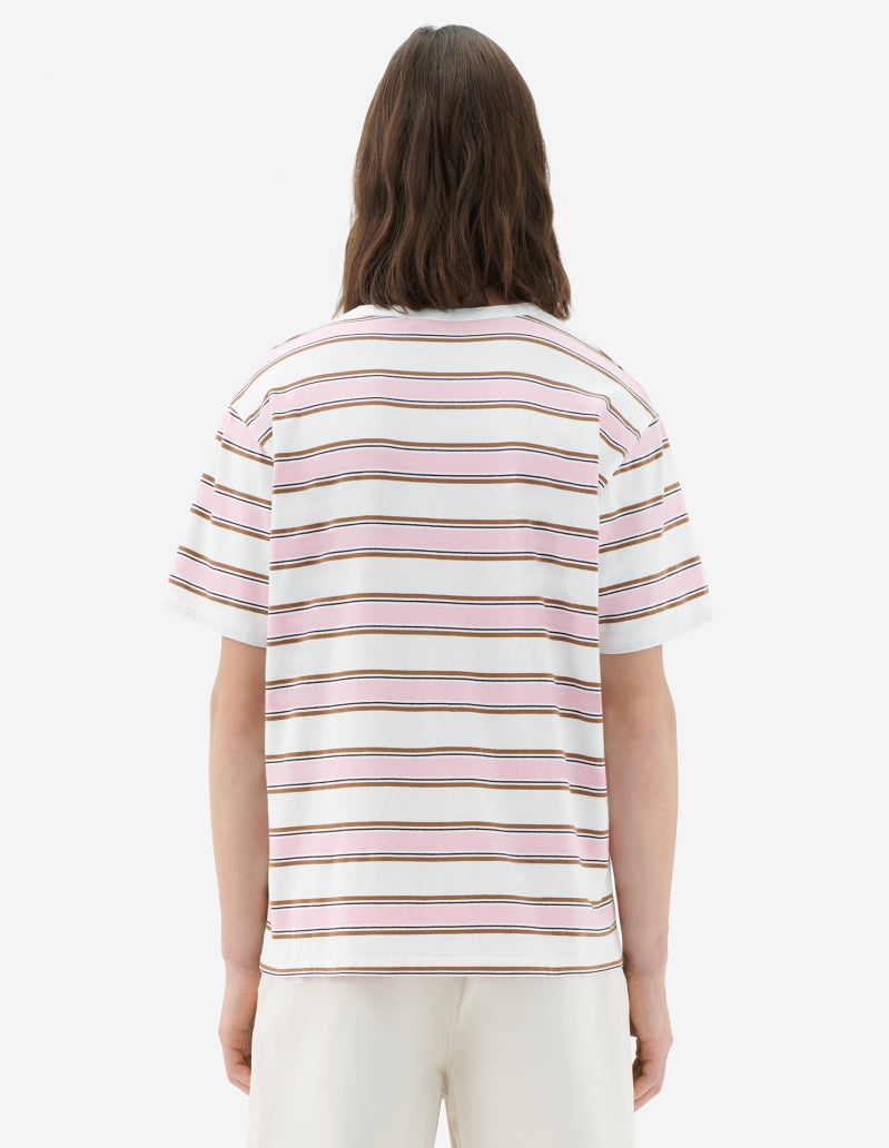Oly Stripes Classic Tee-Shirt Bubble Gum Pink Stripes (unisex)