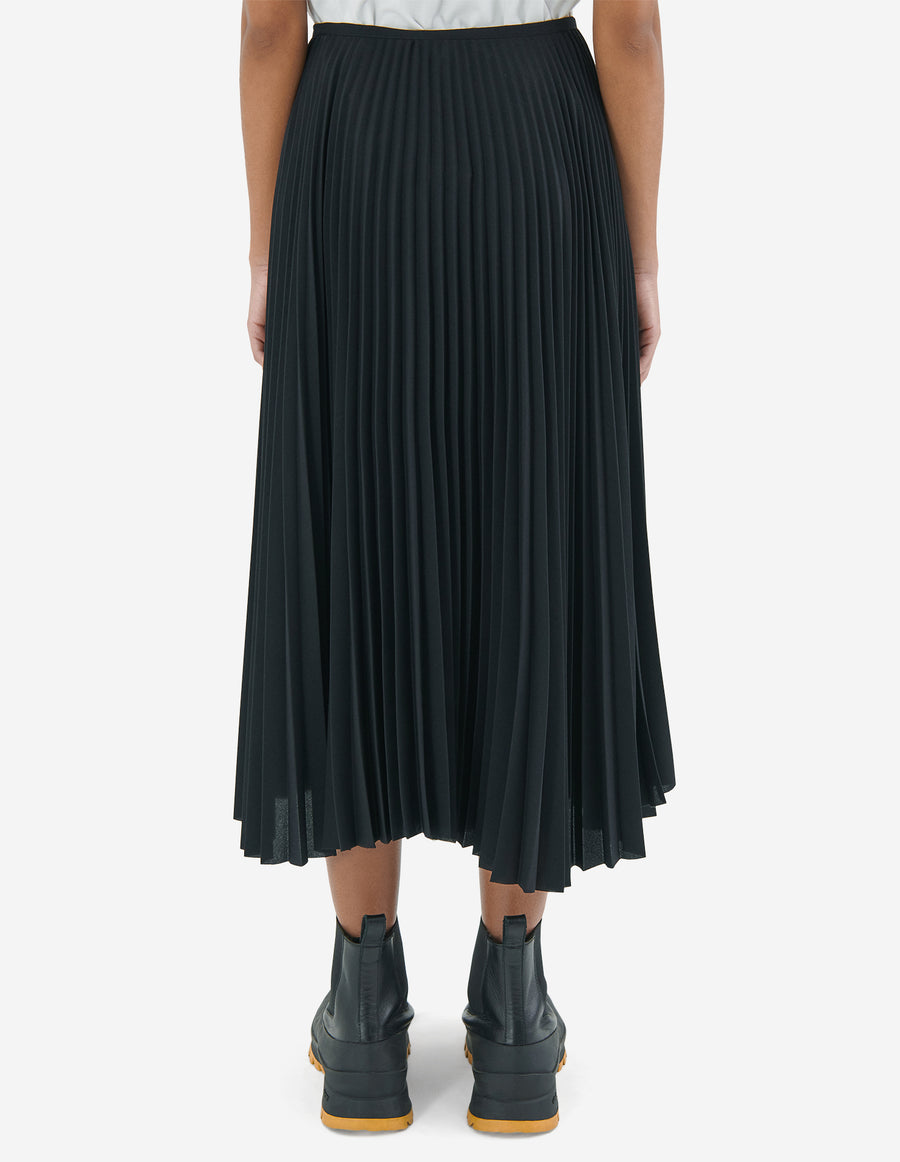Pleated Midi Skirt Black
