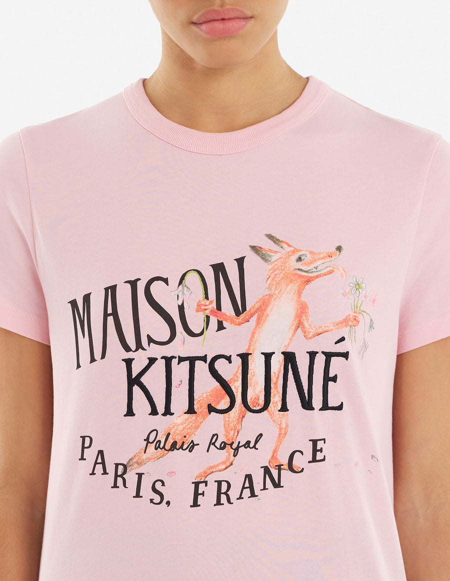 Oly Flower Fox Classic Tee-Shirt Soft Pink (women)