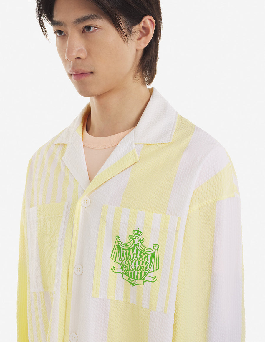 Poolside Stripes Overshirt Lemon (men)
