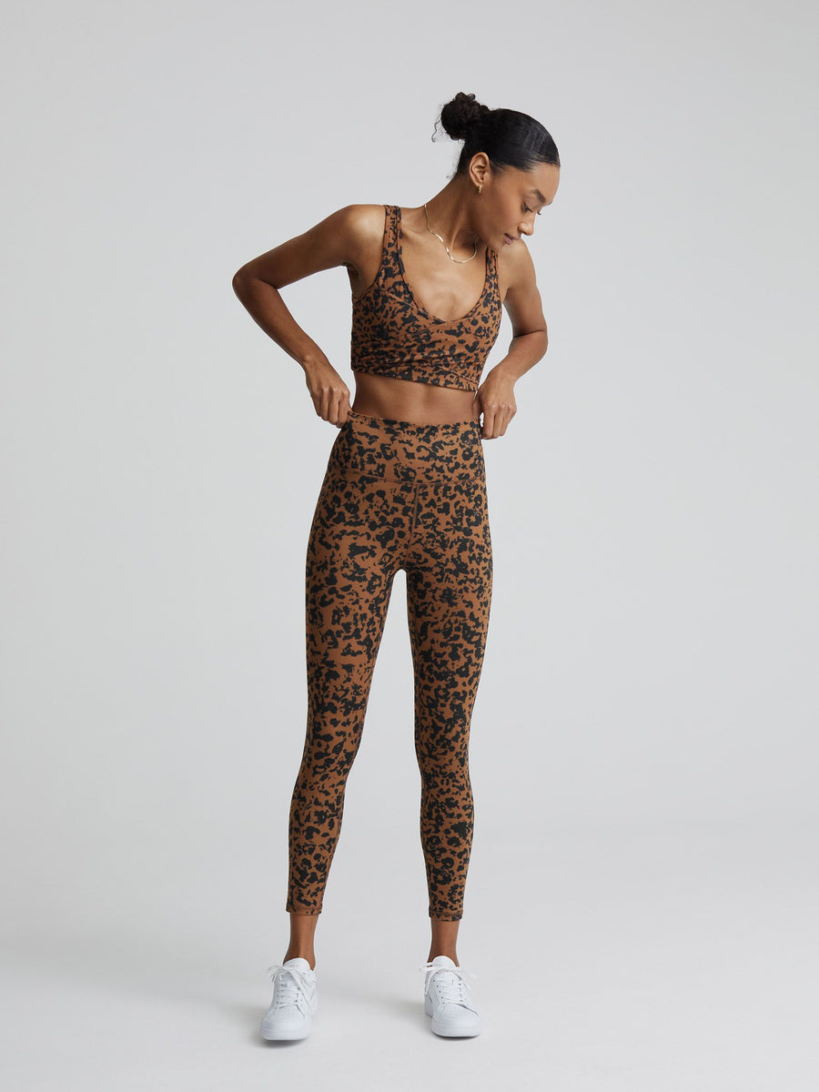 Let'S Move High Rise Legging 25 Rust Distorted Animal