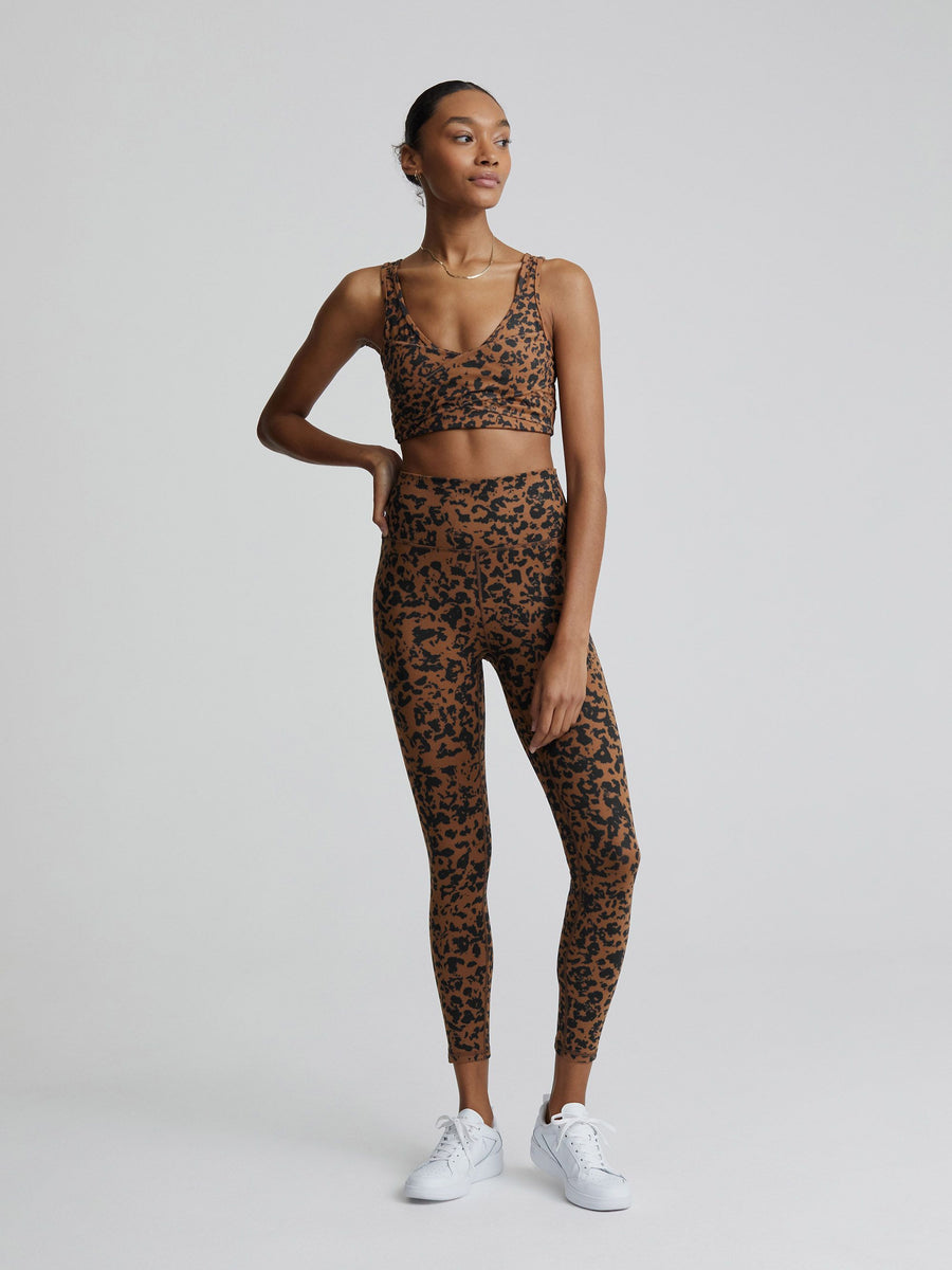 Let'S Move High Rise Legging 25 Rust Distorted Animal