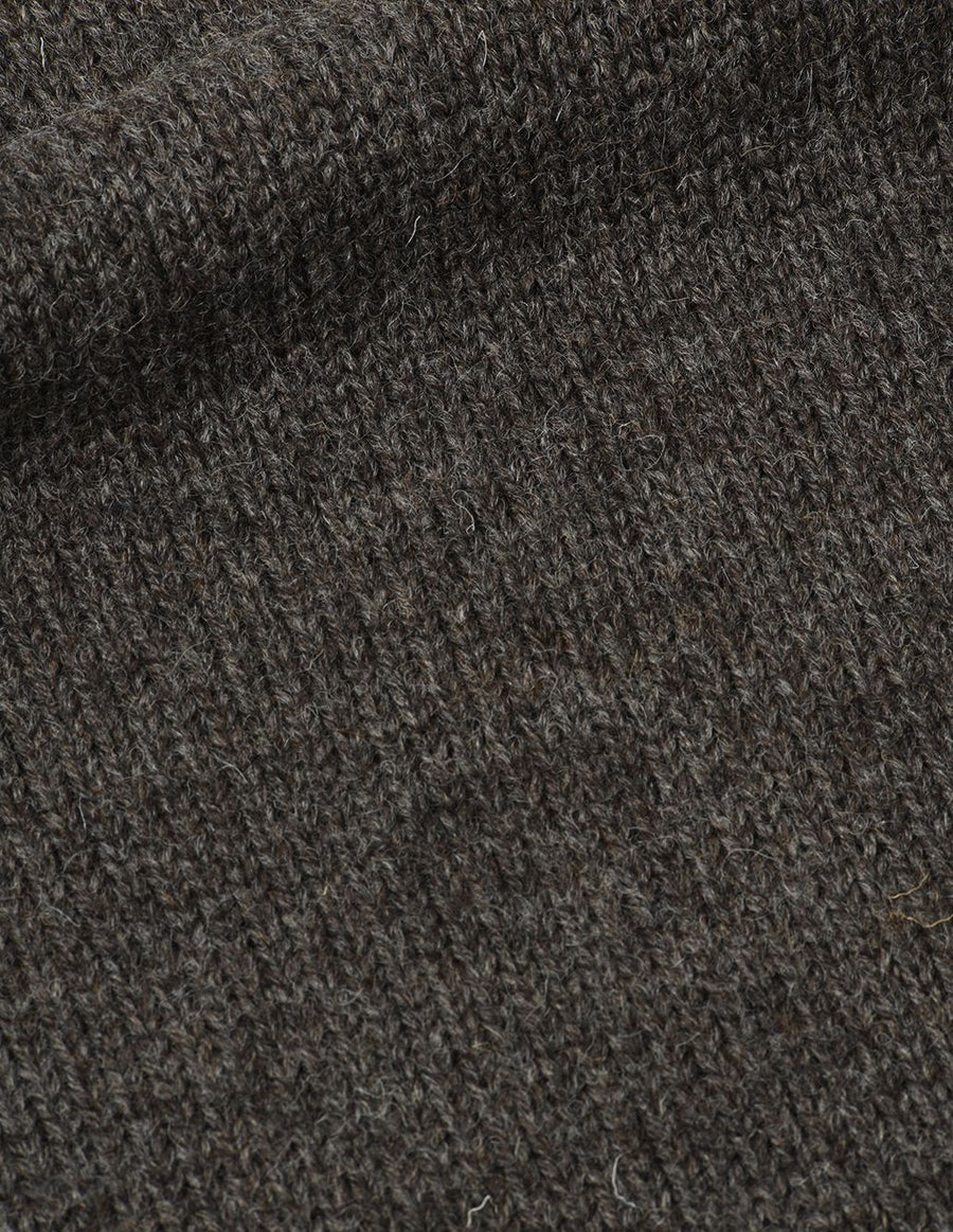 Wide Neck Sweater British Wool / Ihs Dark Natural