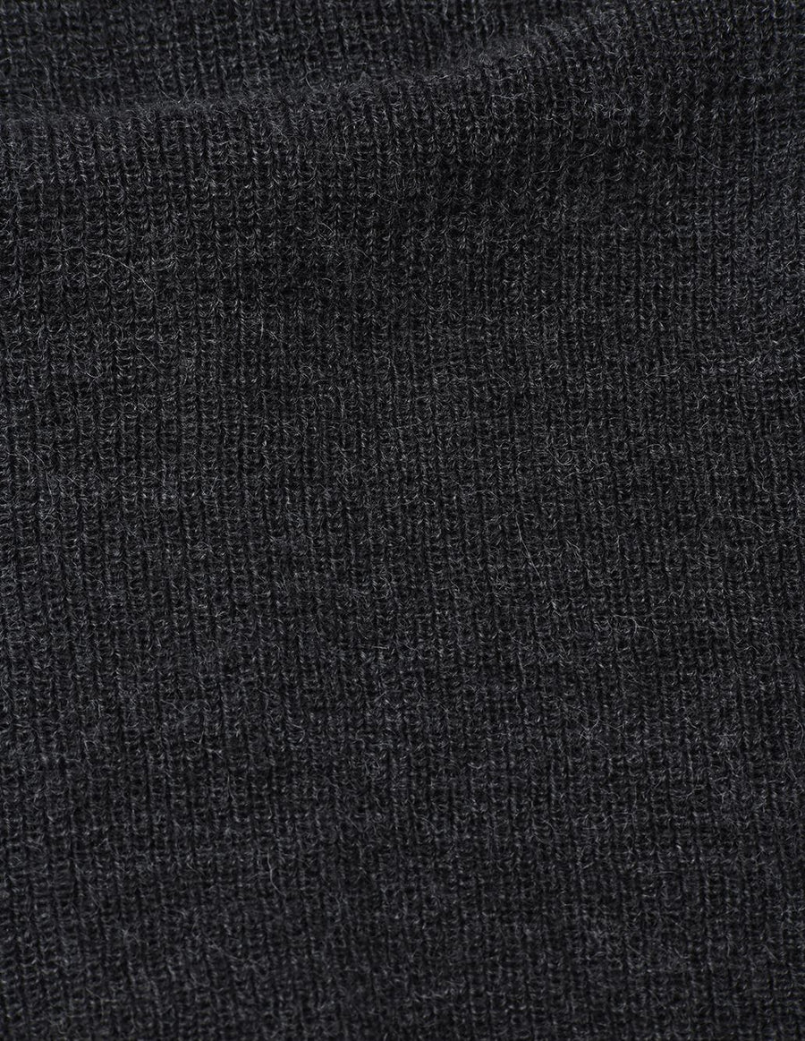 Flatlock Cardigan Pure Wool / Ihr Charcoal