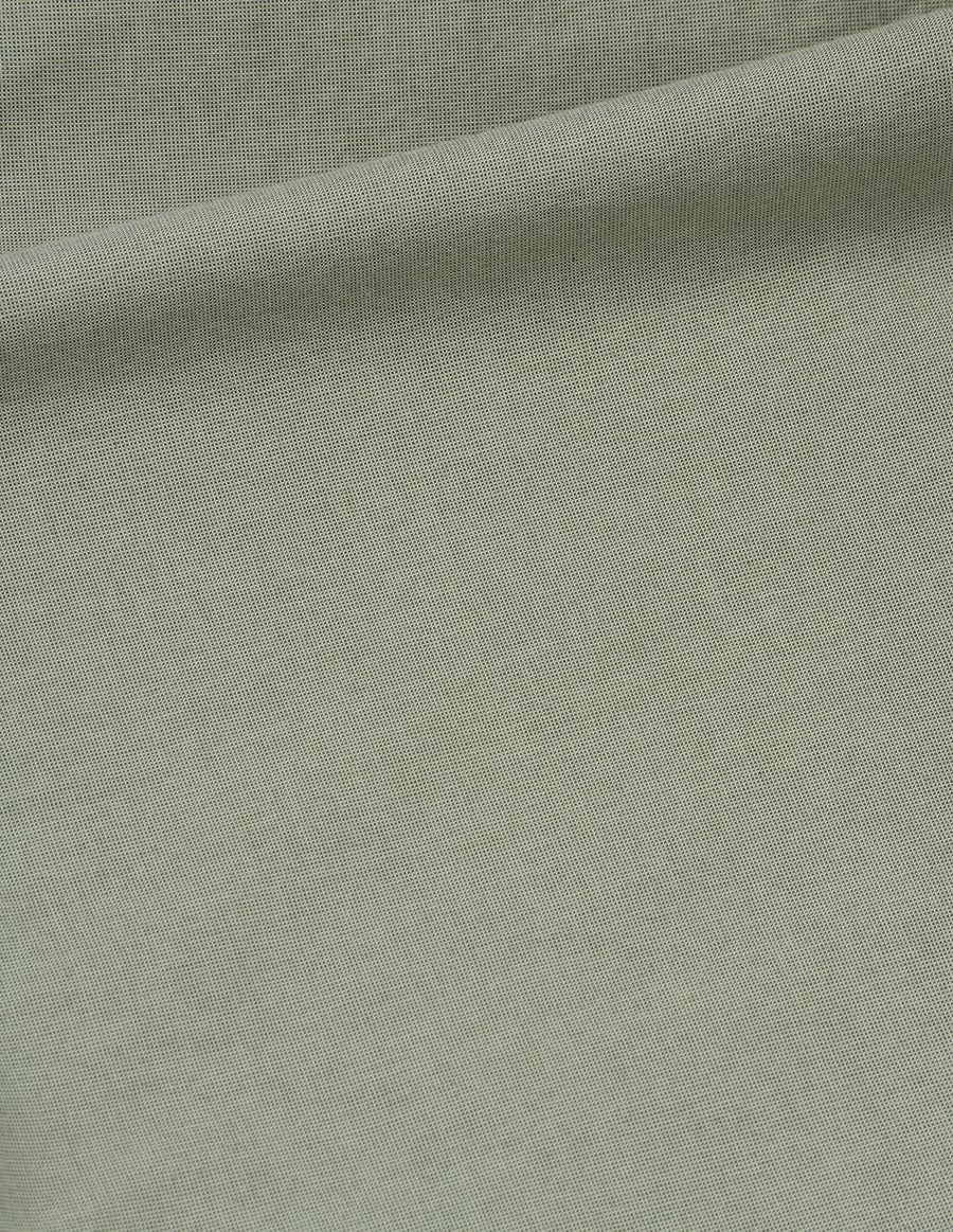 L/S Wide Placket Shirt Cotton End On End / Icz Khaki